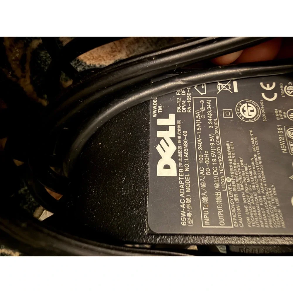 Pre-Owned Dell AC Adapter 65W Laptop ChargerOEM Power Supply